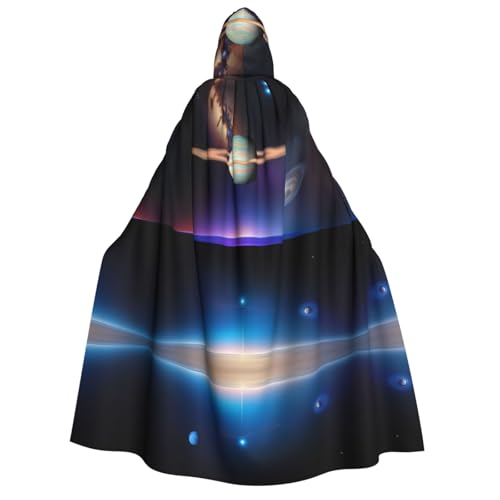 PHAYAH Cosmic Saturn Halloween Erwachsene Kapuzenumhang Kapuzenmantel Damen Herren Halloween Dress Up Party Cosplay Kostüme PHAYAH Cosmic Saturn Halloween Erwachsene Kapuzenumhang Kapuzenmantel Damen Herren Halloween Dress Up Party Cosplay Kostüme von PHAYAH