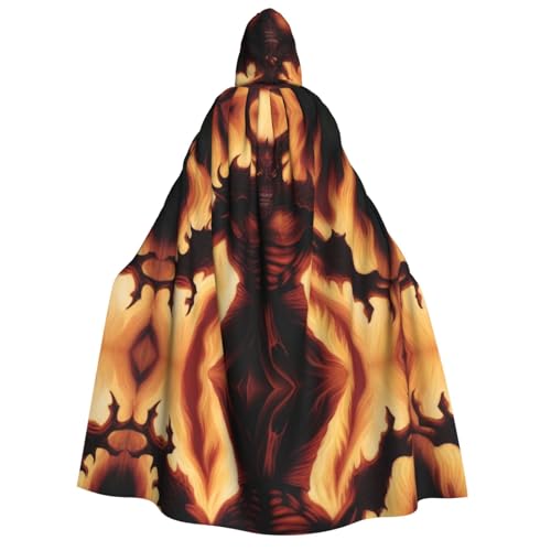 PHAYAH Dämon Halloween Erwachsene Kapuzenumhang Kapuzenmantel Damen Herren Halloween Dress Up Party Cosplay Kostüme PHAYAH Dämon Halloween Erwachsene Kapuzenumhang Kapuzenmantel Damen Herren Halloween Dress Up Party Cosplay Kostüme von PHAYAH