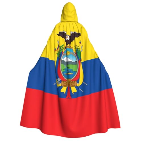 PHAYAH Ecuador-Flagge für Halloween, Erwachsenen-Kapuzenumhang mit Kapuze, für Damen, Herren, Halloween, Verkleidungsparty, Cosplay-Kostüme PHAYAH Ecuador-Flagge für Halloween, Erwachsenen-Kapuzenumhang mit Kapuze, für Damen, Herren, Halloween, Verkleidungsparty, Cosplay-Kostüme von PHAYAH