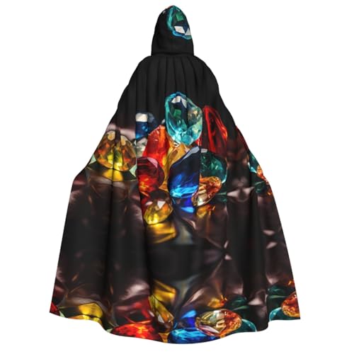 PHAYAH Edelsteine Halloween Erwachsene Kapuzenumhang Kapuzenmantel Damen Herren Halloween Dress Up Party Cosplay Kostüme von PHAYAH