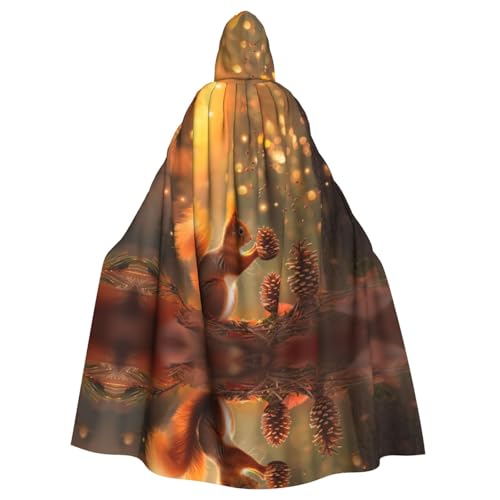 PHAYAH Eichhörnchen Peeling Eichhörnchen langer Kapuzenumhang Polyester Umhang Hexe Halloween Kostüme für Cosplay Kostüm Damen Herren PHAYAH Eichhörnchen Peeling Eichhörnchen langer Kapuzenumhang Polyester Umhang Hexe Halloween Kostüme für Cosplay Kostüm Damen Herren von PHAYAH
