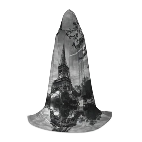 PHAYAH Eiffelturm-Muster, Halloween, Erwachsene, Kapuzenumhang, Damen, Herren, Halloween, Party, Cosplay, Kostüme, Größe M PHAYAH Eiffelturm-Muster, Halloween, Erwachsene, Kapuzenumhang, Damen, Herren, Halloween, Party, Cosplay, Kostüme, Größe M von PHAYAH