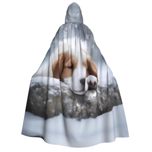 PHAYAH Ein schlafender Hund Halloween Erwachsene Kapuzenumhang Kapuzenmantel Damen Herren Halloween Dress Up Party Cosplay Kostüme von PHAYAH