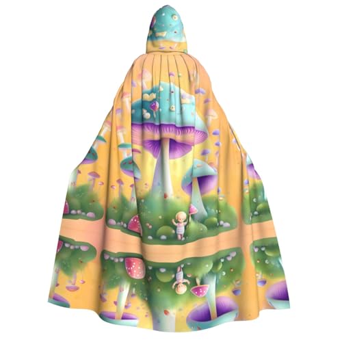 PHAYAH Fantasy Pilz Halloween Erwachsene Kapuzenumhang Kapuzenmantel Damen Herren Halloween Dress Up Party Cosplay Kostüme von PHAYAH