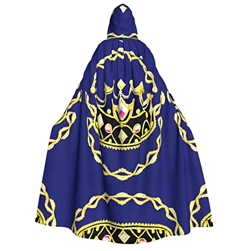 PHAYAH Fantasy Tiara Halloween Erwachsene Kapuzenumhang Kapuzenmantel Damen Herren Halloween Dress Up Party Cosplay Kostüme von PHAYAH