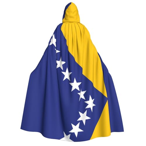 PHAYAH Flagge von Bosnien und Herzegowina, Halloween, Erwachsenen-Kapuzenumhang, Kapuzenmantel, Damen, Herren, Halloween, Verkleidung, Party, Cosplay-Kostüme PHAYAH Flagge von Bosnien und Herzegowina, Halloween, Erwachsenen-Kapuzenumhang, Kapuzenmantel, Damen, Herren, Halloween, Verkleidung, Party, Cosplay-Kostüme von PHAYAH