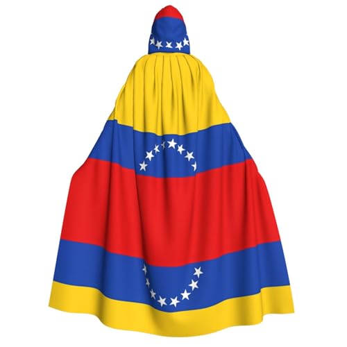 PHAYAH Flagge von Venezuela, Halloween, Erwachsenen-Kapuzenumhang mit Kapuze, für Damen, Herren, Halloween, Verkleidungsparty, Cosplay-Kostüme von PHAYAH