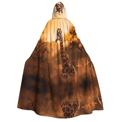 PHAYAH Giraffe Halloween Erwachsene Kapuzenumhang Kapuzenmantel Damen Herren Halloween Dress Up Party Cosplay Kostüme von PHAYAH