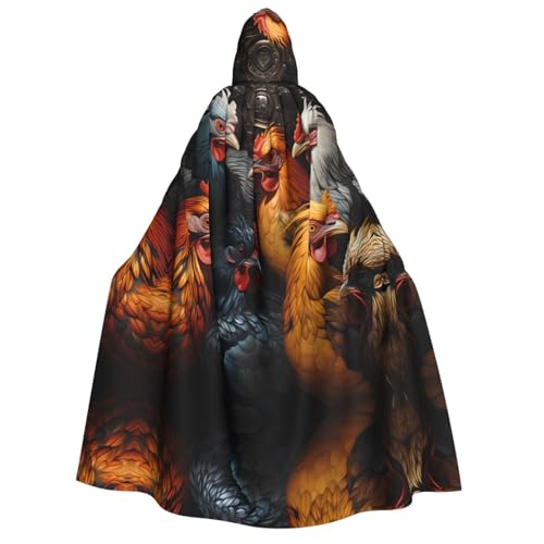 PHAYAH Hahn, gekleidet in vielen Farben, Halloween, Erwachsenen-Kapuzenumhang mit Kapuze, Bademantel für Damen und Herren, Halloween, Verkleidungsparty, Cosplay-Kostüme PHAYAH Hahn, gekleidet in vielen Farben, Halloween, Erwachsenen-Kapuzenumhang mit Kapuze, Bademantel für Damen und Herren, Halloween, Verkleidungsparty, Cosplay-Kostüme von PHAYAH