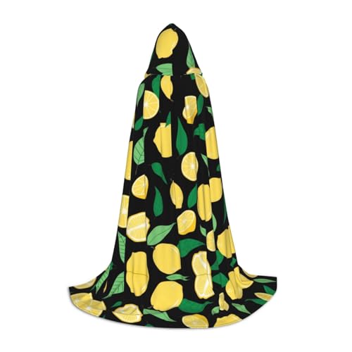 PHAYAH Halloween-Umhang mit Kapuze und Zitronenfrucht-Muster, für Damen, Herren, Halloween, Party, Cosplay, Kostüme, Größe S PHAYAH Halloween-Umhang mit Kapuze und Zitronenfrucht-Muster, für Damen, Herren, Halloween, Party, Cosplay, Kostüme, Größe S von PHAYAH