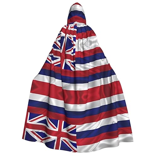 PHAYAH Hawaii-Flagge Amerikanischer Halloween-Umhang mit Kapuze für Erwachsene, für Damen, Herren, Halloween, Verkleidungsparty, Cosplay-Kostüme von PHAYAH