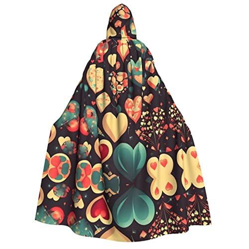 PHAYAH Heart Crush Flower Halloween Erwachsene Kapuzenumhang Kapuzenmantel Damen Herren Halloween Dress Up Party Cosplay Kostüme von PHAYAH