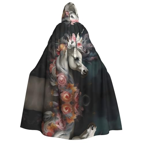 PHAYAH Hübsches Einhörner-Kostüm für Halloween, Erwachsene, Kapuzenumhang mit Kapuze, für Damen, Herren, Halloween, Party, Cosplay-Kostüme PHAYAH Hübsches Einhörner-Kostüm für Halloween, Erwachsene, Kapuzenumhang mit Kapuze, für Damen, Herren, Halloween, Party, Cosplay-Kostüme von PHAYAH