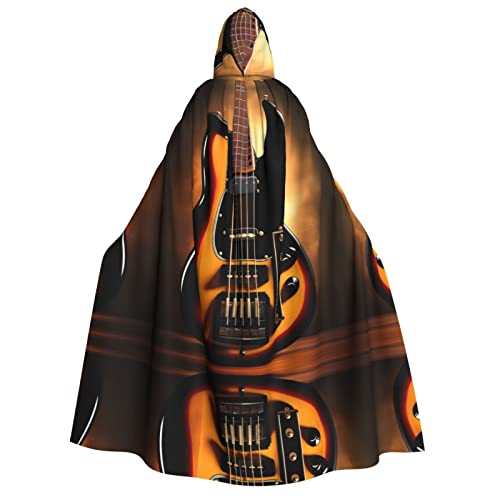 PHAYAH Instrumentalgitarre Halloween Erwachsene Kapuzenumhang Kapuzenmantel Damen Herren Halloween Dress Up Party Cosplay Kostüme von PHAYAH