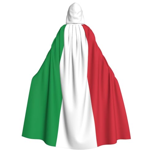 PHAYAH Italienische Flagge, Halloween, Erwachsenen-Kapuzenumhang mit Kapuze, Bademantel für Damen und Herren, Halloween, Verkleidungsparty, Cosplay-Kostüme PHAYAH Italienische Flagge, Halloween, Erwachsenen-Kapuzenumhang mit Kapuze, Bademantel für Damen und Herren, Halloween, Verkleidungsparty, Cosplay-Kostüme von PHAYAH