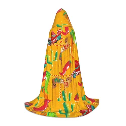 PHAYAH Kapuzenponcho mit Kaktus-Hut und Chili-Pfeffer-Muster, Unisex, Weihnachts-Kapuzenpullover für Cosplay, Halloween, Kostüm, Party, Maskerade, Größe L PHAYAH Kapuzenponcho mit Kaktus-Hut und Chili-Pfeffer-Muster, Unisex, Weihnachts-Kapuzenpullover für Cosplay, Halloween, Kostüm, Party, Maskerade, Größe L von PHAYAH