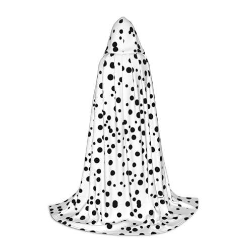 PHAYAH Kapuzenponcho mit Punktemuster, Unisex, Weihnachts-Kapuzenpullover für Cosplay, Halloween, Kostüm, Party, Maskerade, Größe L von PHAYAH