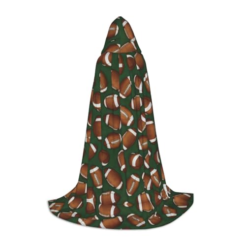 PHAYAH Kapuzenumhang für Erwachsene, Motiv: Fußball, grünes Muster, für Maskerade, Cosplay, Halloween, Hexenumhang, Weihnachten, Party, Robe, Größe S PHAYAH Kapuzenumhang für Erwachsene, Motiv: Fußball, grünes Muster, für Maskerade, Cosplay, Halloween, Hexenumhang, Weihnachten, Party, Robe, Größe S von PHAYAH
