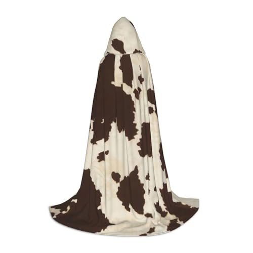 PHAYAH Kapuzenumhang mit Kuhfell-Druck, für Halloween, Erwachsene, Damen, Herren, Halloween, Party, Cosplay, Kostüme, Größe S PHAYAH Kapuzenumhang mit Kuhfell-Druck, für Halloween, Erwachsene, Damen, Herren, Halloween, Party, Cosplay, Kostüme, Größe S von PHAYAH