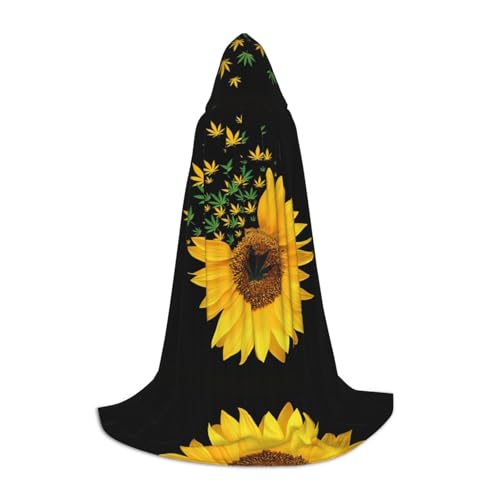 PHAYAH Kapuzenumhang mit Sonnenblumenmuster, Halloween, Erwachsene, Damen, Herren, Halloween, Party, Cosplay, Kostüme, Größe S PHAYAH Kapuzenumhang mit Sonnenblumenmuster, Halloween, Erwachsene, Damen, Herren, Halloween, Party, Cosplay, Kostüme, Größe S von PHAYAH