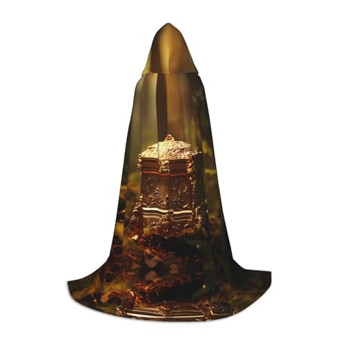 PHAYAH Kapuzenumhang mit Spieluhr im Wald, Hexe, Halloween-Kostüme für Cosplay, Kostüm, Maskerade, für Damen und Herren, Größe M von PHAYAH