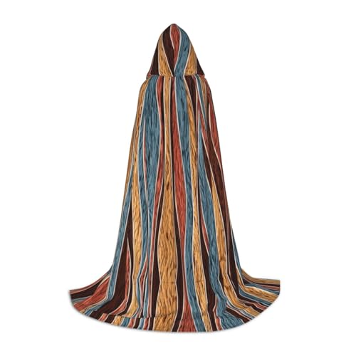 PHAYAH Kapuzenumhang mit buntem Streifenmuster, Halloween, Erwachsene, Damen, Herren, Halloween, Verkleidung, Party, Cosplay, Kostüme, Größe S PHAYAH Kapuzenumhang mit buntem Streifenmuster, Halloween, Erwachsene, Damen, Herren, Halloween, Verkleidung, Party, Cosplay, Kostüme, Größe S von PHAYAH