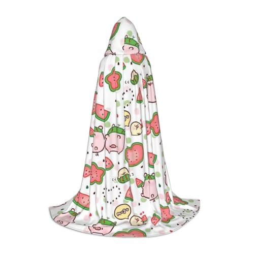 PHAYAH Kapuzenumhang mit niedlichem Schweinemuster, Halloween, Erwachsene, für Damen, Herren, Halloween, Party, Cosplay, Kostüme, Größe L PHAYAH Kapuzenumhang mit niedlichem Schweinemuster, Halloween, Erwachsene, für Damen, Herren, Halloween, Party, Cosplay, Kostüme, Größe L von PHAYAH