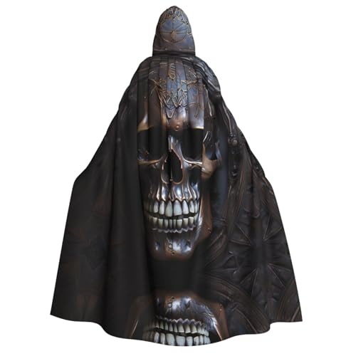 PHAYAH Kupferfarbener Totenkopf-Umhang für Erwachsene, Kapuzenumhang mit Kapuze, für Damen, Herren, Halloween, Verkleidungsparty, Cosplay-Kostüme PHAYAH Kupferfarbener Totenkopf-Umhang für Erwachsene, Kapuzenumhang mit Kapuze, für Damen, Herren, Halloween, Verkleidungsparty, Cosplay-Kostüme von PHAYAH