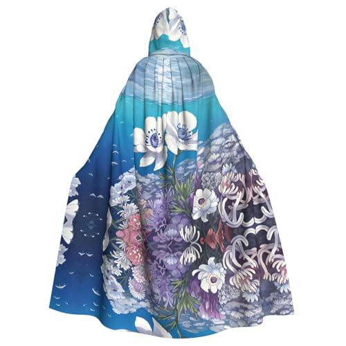 PHAYAH Langer Kapuzenumhang mit Anemone in der Heiligen aus Polyester, Hexe, Halloween-Kostüme für Cosplay, für Damen und Herren PHAYAH Langer Kapuzenumhang mit Anemone in der Heiligen aus Polyester, Hexe, Halloween-Kostüme für Cosplay, für Damen und Herren von PHAYAH