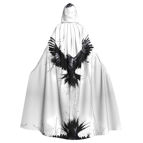PHAYAH Langer Kapuzenumhang mit Geier, Polyester, Hexe, Halloween-Kostüme für Cosplay-Kostüm, Damen und Herren PHAYAH Langer Kapuzenumhang mit Geier, Polyester, Hexe, Halloween-Kostüme für Cosplay-Kostüm, Damen und Herren von PHAYAH