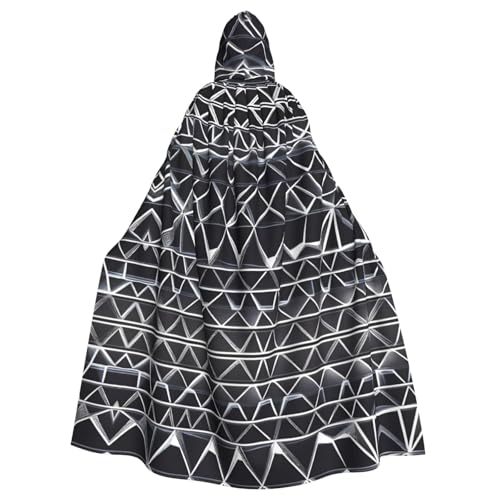 PHAYAH Langer Kapuzenumhang mit abstraktem Muster, Polyester, Hexe, Halloween-Kostüme für Cosplay-Kostüm, Damen und Herren PHAYAH Langer Kapuzenumhang mit abstraktem Muster, Polyester, Hexe, Halloween-Kostüme für Cosplay-Kostüm, Damen und Herren von PHAYAH