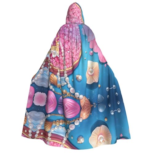 PHAYAH Leuchtende Muscheln Halloween Erwachsene Kapuzenumhang Kapuzenmantel Damen Herren Halloween Dress Up Party Cosplay Kostüme von PHAYAH