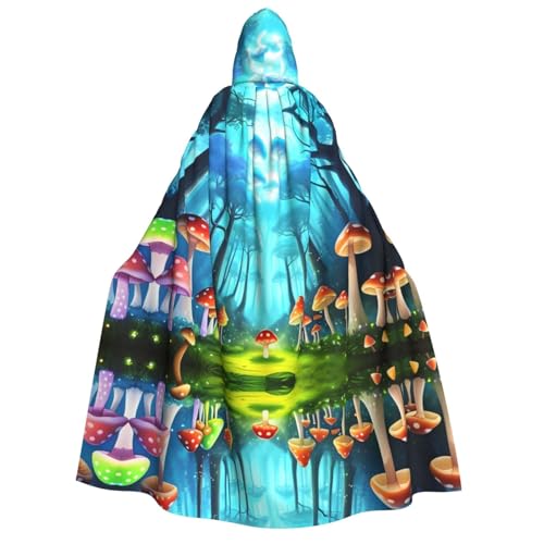 PHAYAH Leuchtender Pilz Halloween Erwachsene Kapuzenumhang Kapuzenmantel Damen Herren Halloween Dress Up Party Cosplay Kostüme von PHAYAH