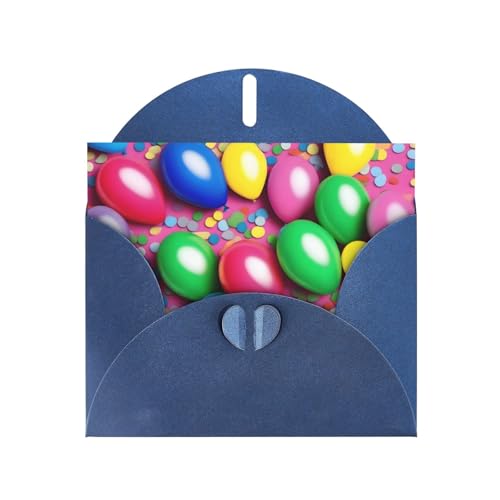 PHAYAH Luftballons Konfetti Urlaubskarten (10 Stück) mit blauen Umschlägen, geeignet für Hochzeitstage und Partyeinladungen von PHAYAH