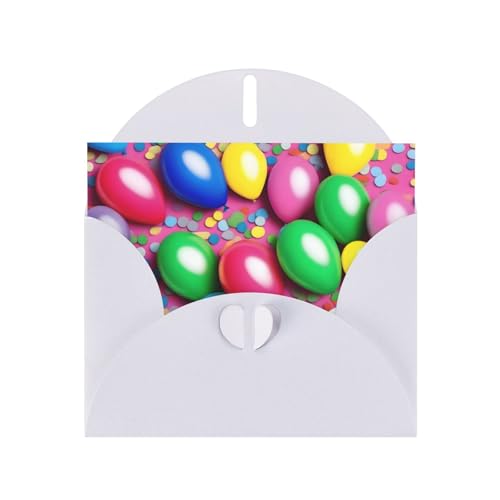 PHAYAH Luftballons Konfetti Urlaubskarten (10 Stück) mit weißen Umschlägen, geeignet für Hochzeitstage und Partyeinladungen von PHAYAH