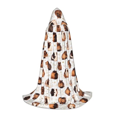 PHAYAH Meerschweinchen-Muster, Halloween, Erwachsenen-Bademantel mit Kapuze, für Damen, Herren, Halloween, Party, Cosplay, Kostüme, Größe S PHAYAH Meerschweinchen-Muster, Halloween, Erwachsenen-Bademantel mit Kapuze, für Damen, Herren, Halloween, Party, Cosplay, Kostüme, Größe S von PHAYAH