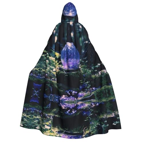 PHAYAH Mysterious Crystal Ball Halloween Adult Hooded Cape Hooded Robe Women'S Mens Halloween Dress Up Party Cosplay Costumes von PHAYAH
