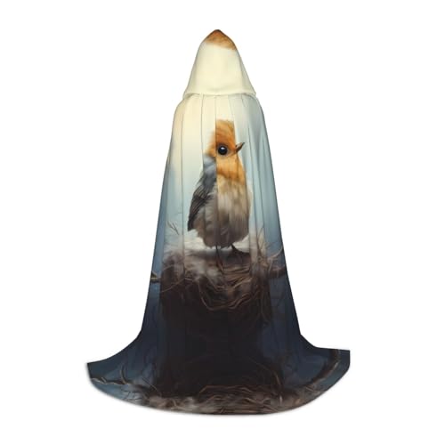 PHAYAH Niedlicher kleiner Barsch-Umhang mit Kapuze, Umhang, Hexe, Halloween-Kostüme für Cosplay, Kostüm, Maskerade, Damen und Herren, Größe M von PHAYAH