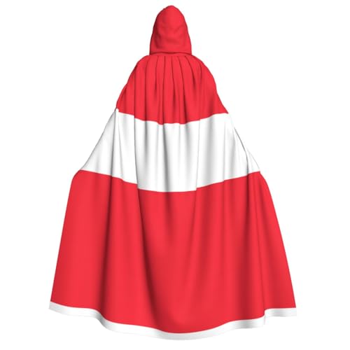 PHAYAH Österreichische Flagge, Halloween, Erwachsenen-Kapuzenumhang mit Kapuze, Bademantel für Damen, Herren, Halloween, Verkleidung, Party, Cosplay-Kostüme PHAYAH Österreichische Flagge, Halloween, Erwachsenen-Kapuzenumhang mit Kapuze, Bademantel für Damen, Herren, Halloween, Verkleidung, Party, Cosplay-Kostüme von PHAYAH