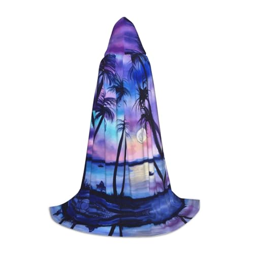 PHAYAH Palmenmuster, Halloween, Erwachsene, Kapuzenumhang, Damen, Herren, Halloween, Verkleidung, Party, Cosplay, Kostüme, Größe S PHAYAH Palmenmuster, Halloween, Erwachsene, Kapuzenumhang, Damen, Herren, Halloween, Verkleidung, Party, Cosplay, Kostüme, Größe S von PHAYAH