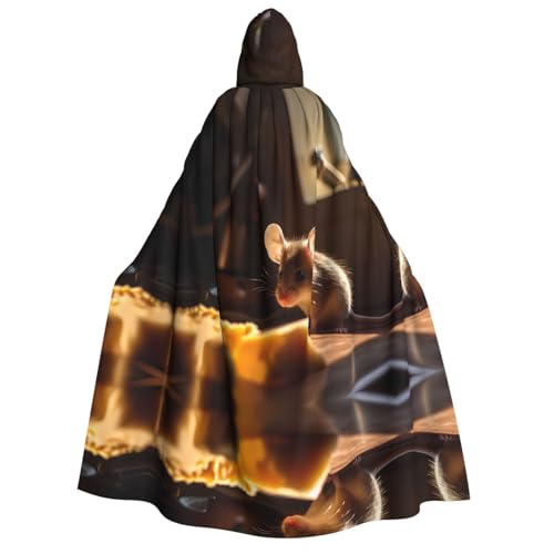 PHAYAH Ratte Halloween Erwachsene Kapuzenumhang Kapuzenmantel Damen Herren Halloween Dress Up Party Cosplay Kostüme von PHAYAH
