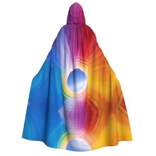 PHAYAH Regenbogen-Halloween-Umhang mit Kapuze für Erwachsene, für Damen, Herren, Halloween, Verkleidung, Party, Cosplay-Kostüme PHAYAH Regenbogen-Halloween-Umhang mit Kapuze für Erwachsene, für Damen, Herren, Halloween, Verkleidung, Party, Cosplay-Kostüme von PHAYAH
