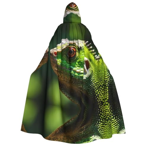 PHAYAH Rothäugiges Chamäleon-Halloween-Erwachsenen-Kapuzenumhang mit Kapuze für Damen und Herren, Halloween, Verkleidungsparty, Cosplay-Kostüme von PHAYAH