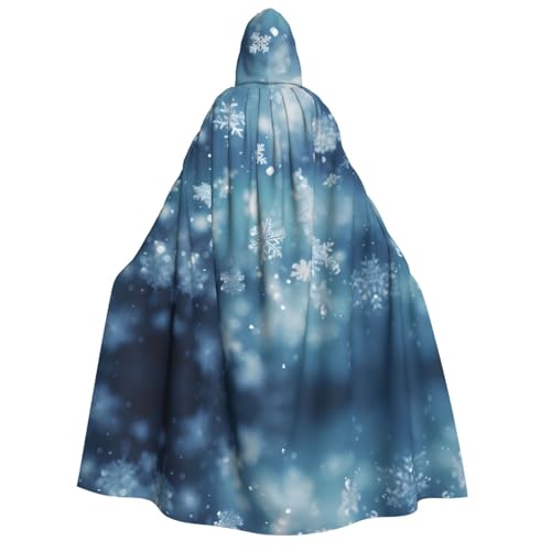 PHAYAH Schneeflocken Halloween Erwachsene Kapuzenumhang Kapuzenmantel Damen Herren Halloween Dress Up Party Cosplay Kostüme von PHAYAH