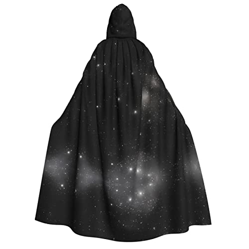 PHAYAH Schwarz-Weiß-Galaxie-Halloween-Erwachsenen-Kapuzenumhang mit Kapuze für Damen und Herren, Halloween, Verkleidungsparty, Cosplay-Kostüme PHAYAH Schwarz-Weiß-Galaxie-Halloween-Erwachsenen-Kapuzenumhang mit Kapuze für Damen und Herren, Halloween, Verkleidungsparty, Cosplay-Kostüme von PHAYAH