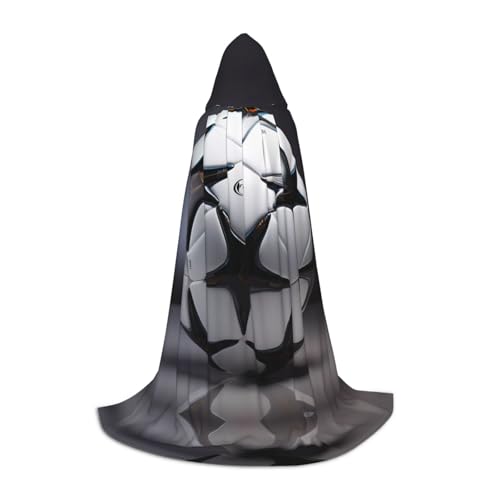 PHAYAH Schwarz-weißes Fußball-Muster, Halloween, Hexe, Hexerei, Kapuzenmantel, Umhang, Weihnachts-Kapuzenpullover, Cosplay, Maskerade, Partykleid, Geschenk, Kostüm, Größe M PHAYAH Schwarz-weißes Fußball-Muster, Halloween, Hexe, Hexerei, Kapuzenmantel, Umhang, Weihnachts-Kapuzenpullover, Cosplay, Maskerade, Partykleid, Geschenk, Kostüm, Größe M von PHAYAH