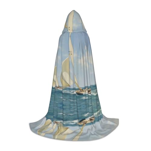 PHAYAH Segelbootschiff-Landschaftsmuster, Halloween, Erwachsene, Kapuzenumhang, Damen, Herren, Halloween, Party, Cosplay, Kostüme, Größe S PHAYAH Segelbootschiff-Landschaftsmuster, Halloween, Erwachsene, Kapuzenumhang, Damen, Herren, Halloween, Party, Cosplay, Kostüme, Größe S von PHAYAH