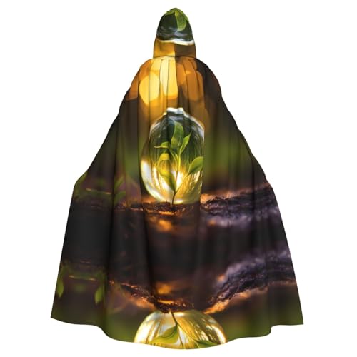 PHAYAH Shoots In Water Droplets Langer Kapuzenumhang Polyester Umhang Hexe Halloween Kostüme für Cosplay Kostüm Damen Herren von PHAYAH