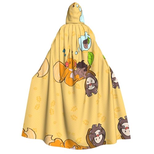 PHAYAH Sonnenblumenkern-Eichhörnchen-Halloween-Erwachsenen-Kapuzenumhang mit Kapuze für Damen und Herren, Halloween, Verkleidungsparty, Cosplay-Kostüme PHAYAH Sonnenblumenkern-Eichhörnchen-Halloween-Erwachsenen-Kapuzenumhang mit Kapuze für Damen und Herren, Halloween, Verkleidungsparty, Cosplay-Kostüme von PHAYAH
