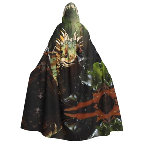 PHAYAH Spiny Lizards Halloween Erwachsene Kapuzenumhang Kapuzenmantel Damen Herren Halloween Dress Up Party Cosplay Kostüme von PHAYAH